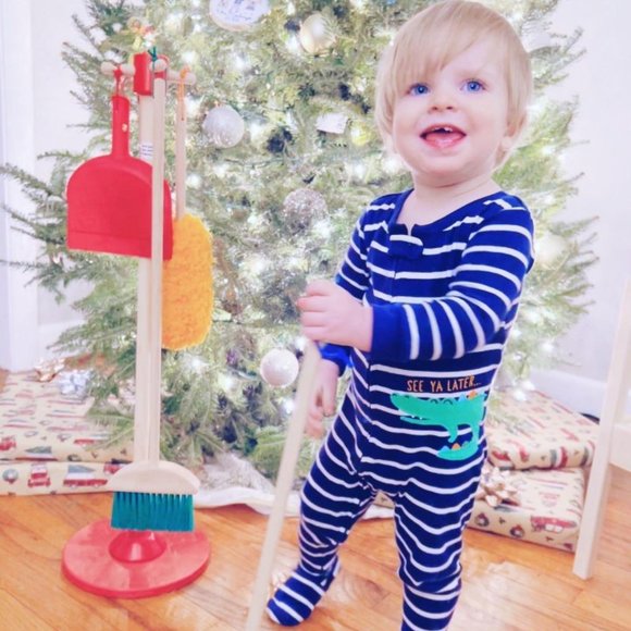 Melissa & Doug New 6pc Wooden Set - Premium Broom, Duster & Mop Toy Set for Kids - Picture 11 of 13